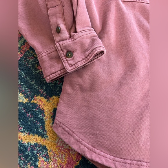 C&C California | Women’s Mauve Sunwashed Double Pocket Button-Up Shirt Size M - Picture 10 of 16